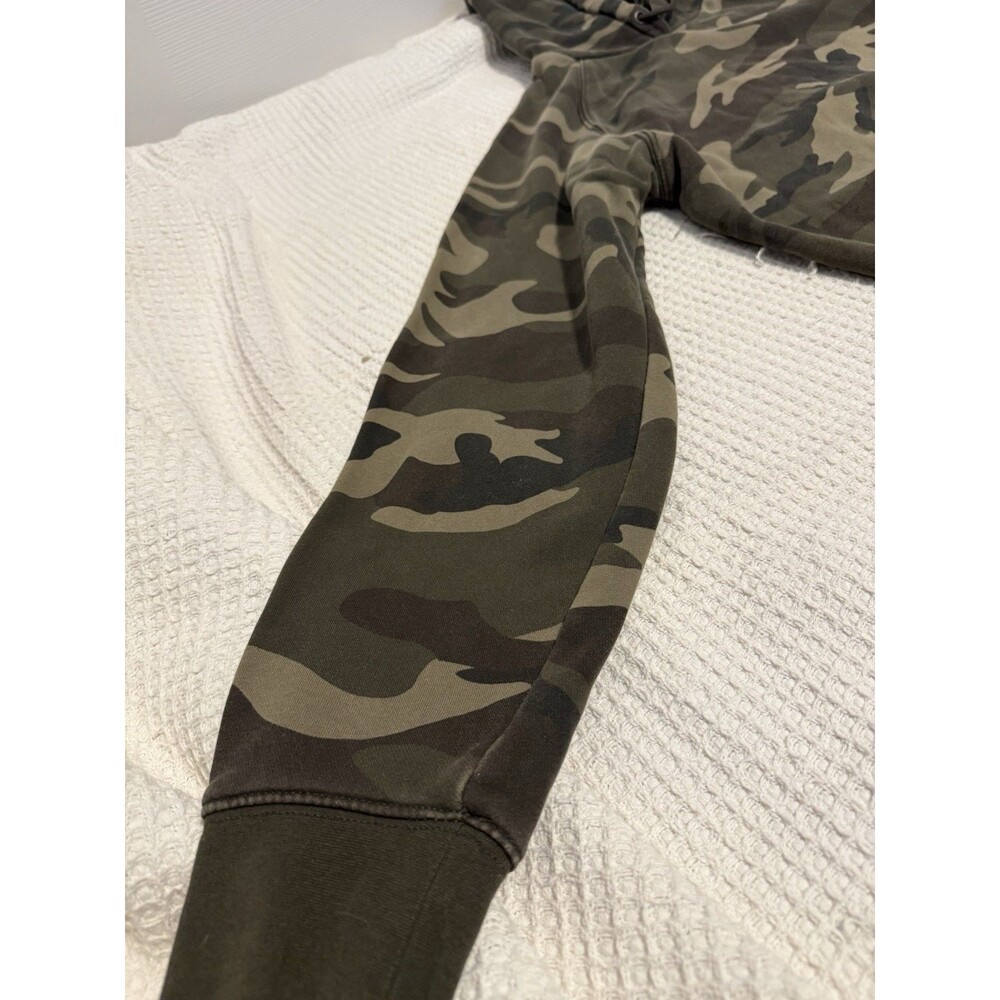 CSG Men's Green Camo Fleece Pullover Hoodie 3XL Big & Tall Pockets Drawstring - Picture 3 of 11